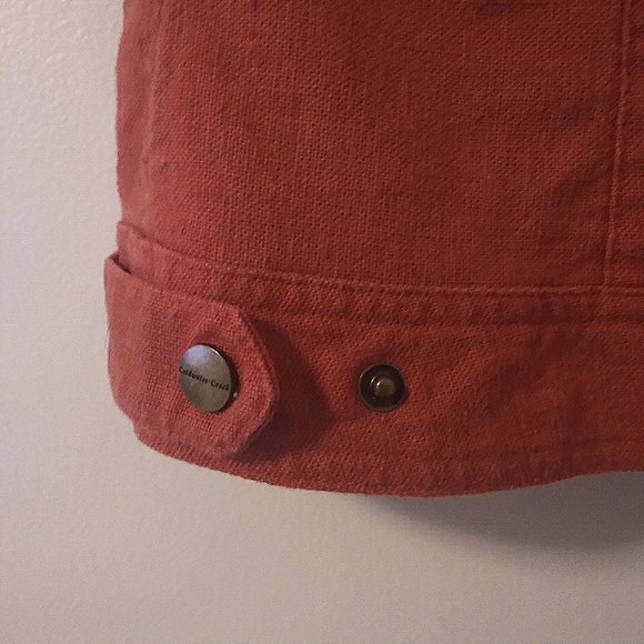 Coldwater Creek Linen Blend Snap Button Jacket Size 10 - Picture 12 of 15